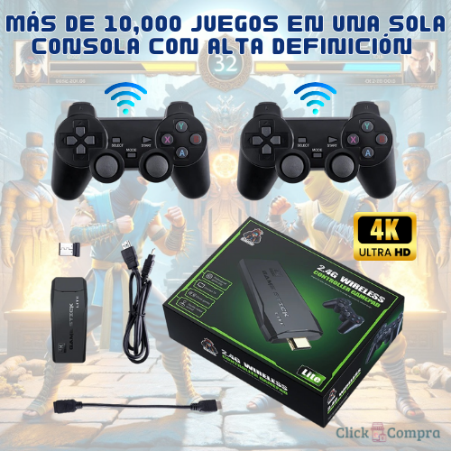 Consola de juegos inalámbrica retro Stick de 64 GB
