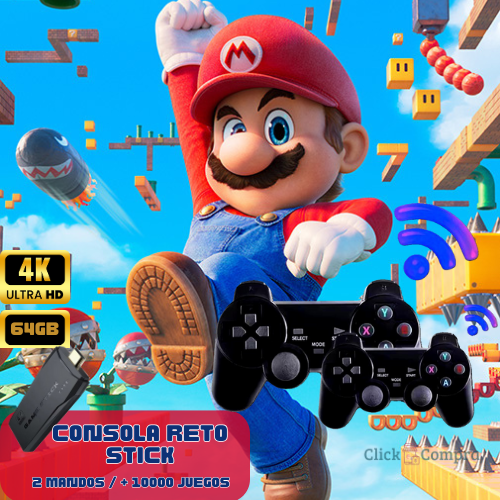 Consola de juegos inalámbrica retro Stick de 64 GB