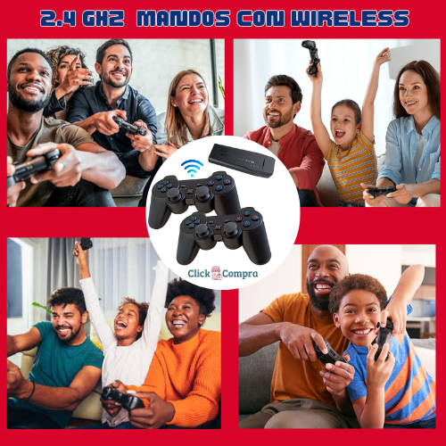 Consola de juegos inalámbrica retro Stick de 64 GB