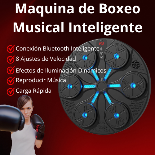 Máquina de boxeo inteligente + guante negro